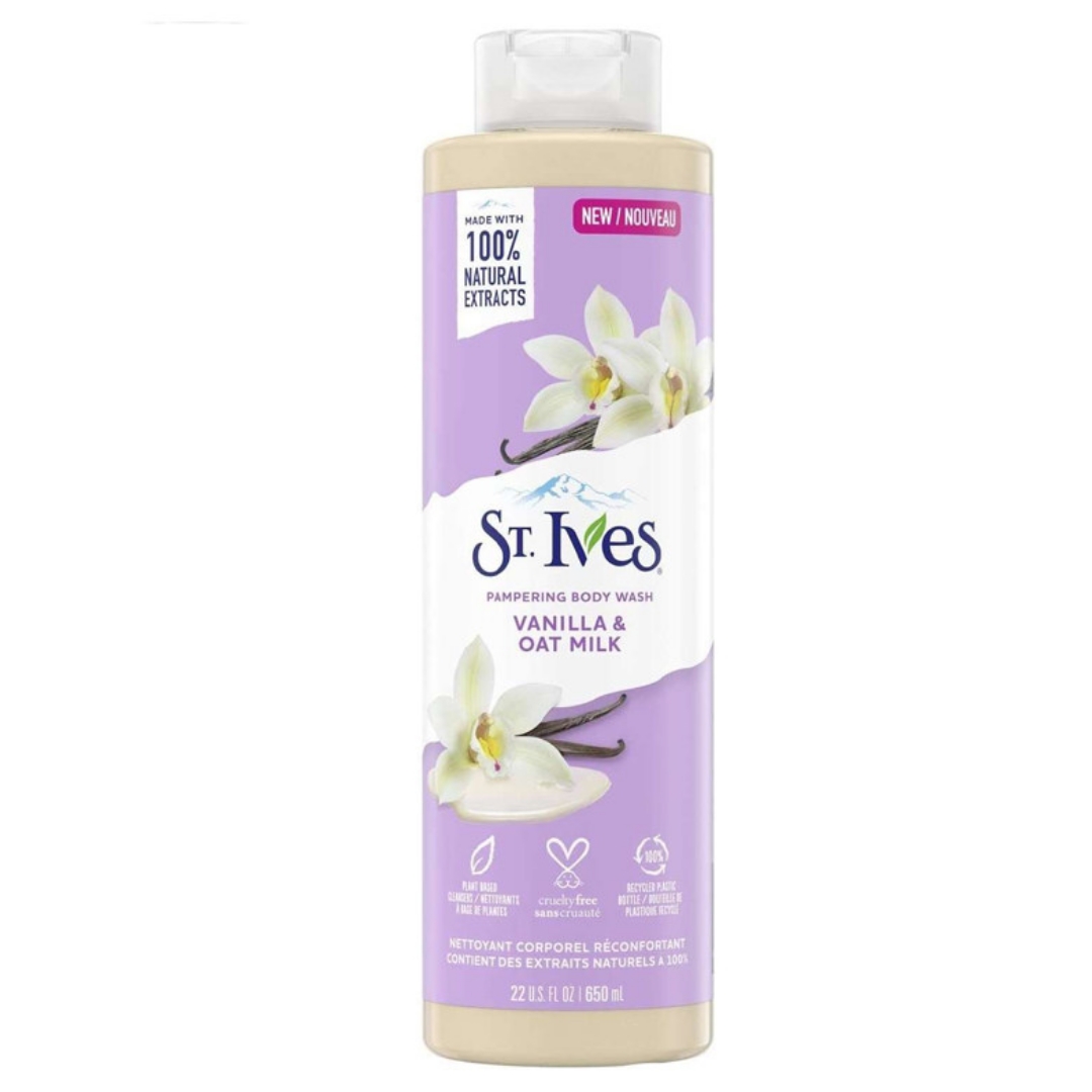 تصویر  شامپو بدن وانیل و جوی دوسر سینت ایوز St Ives Vanilla Oat Milk حجم 650 میلی لیتر